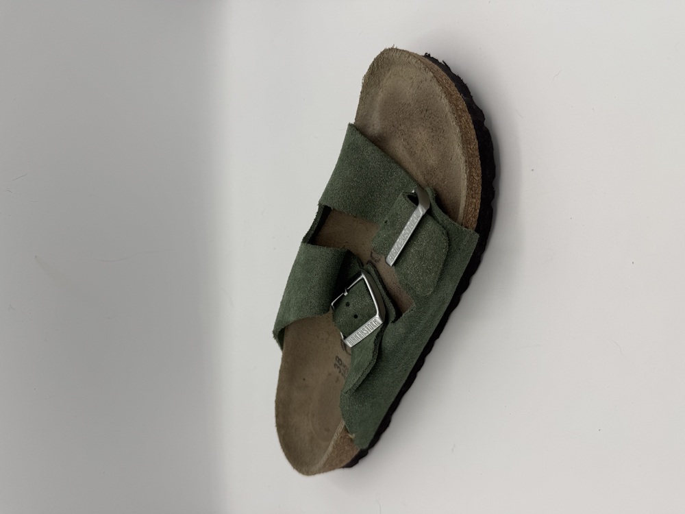 Birkenstock Arizona Suede Women’s Sandals 38 Green Glitter